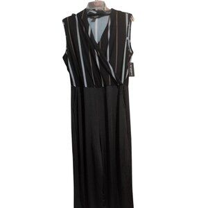 NWT Beechers Brook Jumpsuit Pull - on Black Flared Pants with attached Top